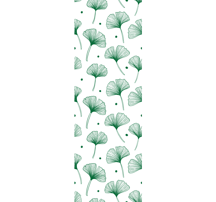 Modern blind big ginkgo green leaves design - TenStickers