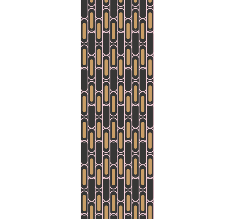 Modern blind in brown and pink geometric stripes - TenStickers