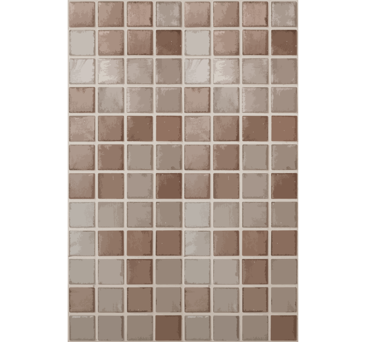 Roller blind beige with ceramic squares pattern - TenStickers