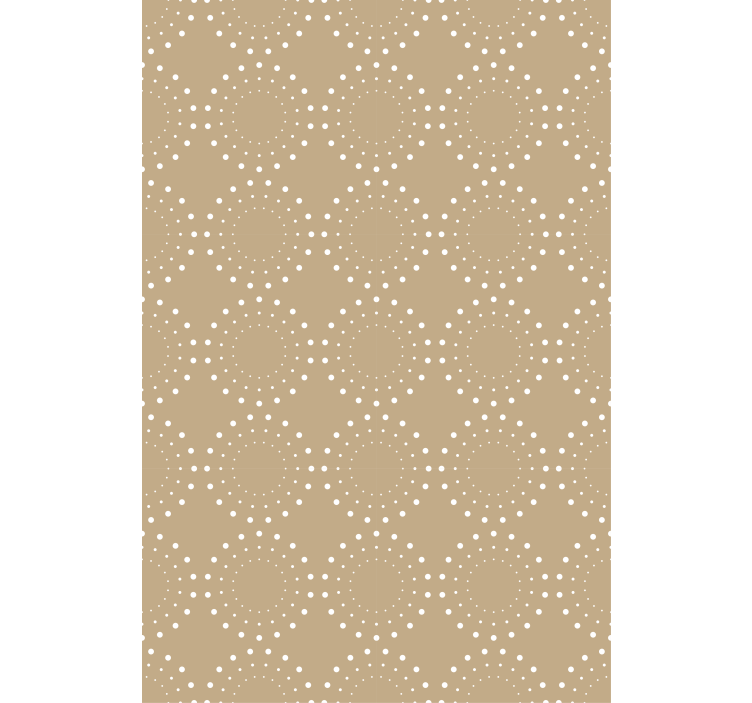 Roller blind beige light beige with white circles - TenStickers