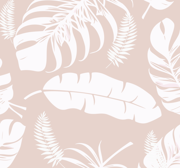 Roller blind beige banana leaves design - TenStickers