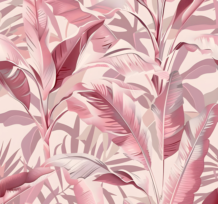 Roller blind pink rainforest green - TenStickers