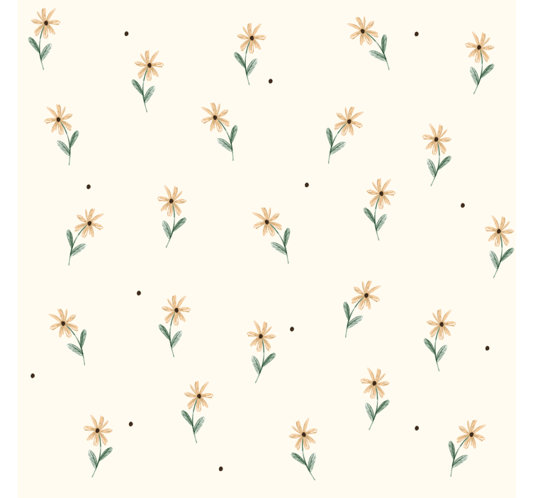 Roller blind pink with yellow daisies design - TenStickers