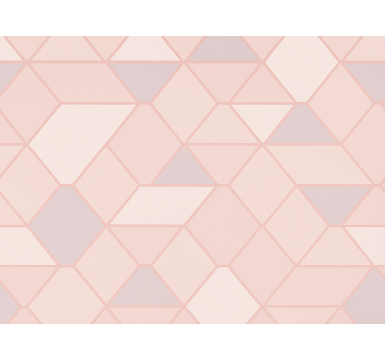 Roller blind pink modern abstract pink shapes - TenStickers