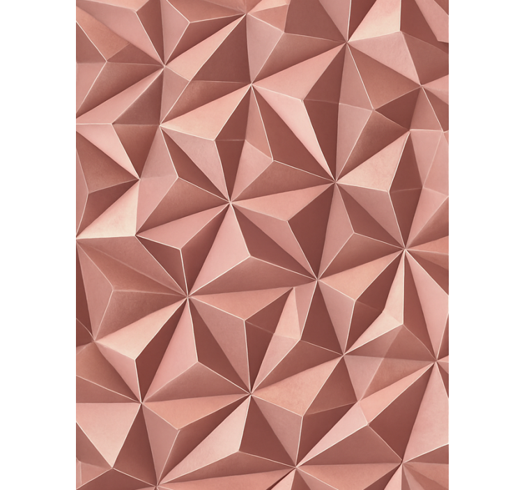 Roller blind pink rose gold abstract geometric foil - TenStickers