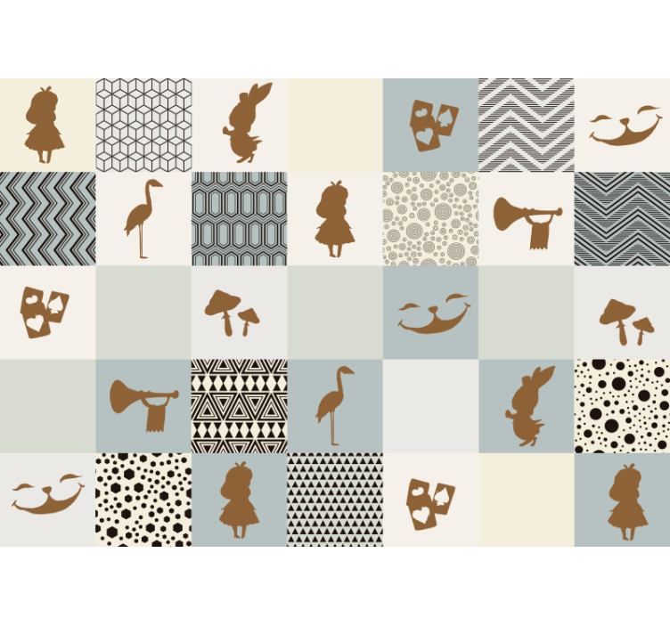 Blinds in a kitchen like alice in wonderland - TenStickers