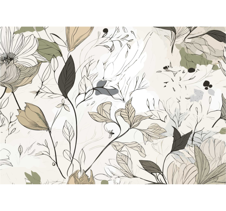 Blinds in a kitchen with floral designs - TenStickers