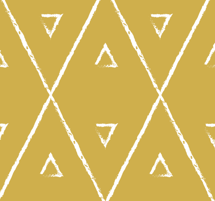 Yellow roller blind with geometric rhombus pattern - TenStickers