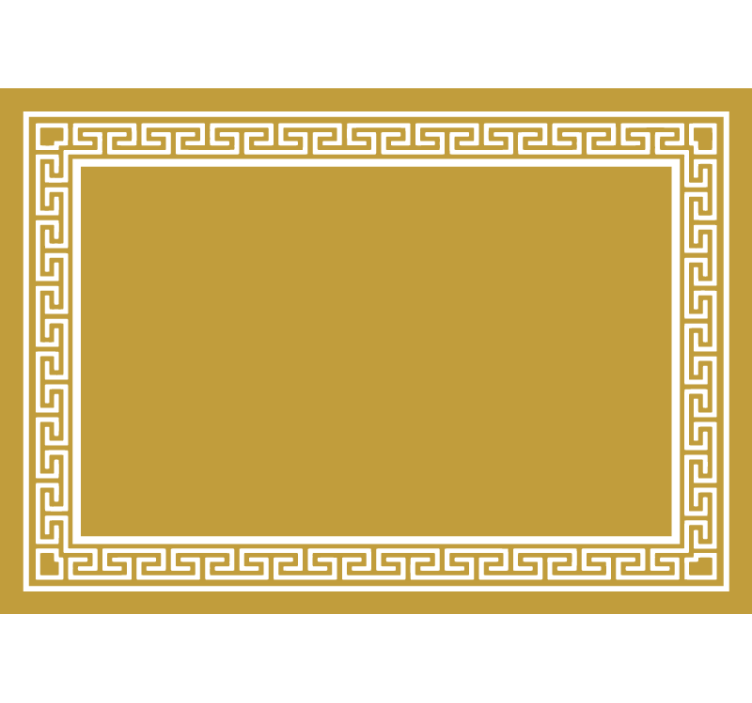 Yellow roller blind in greek style design - TenStickers