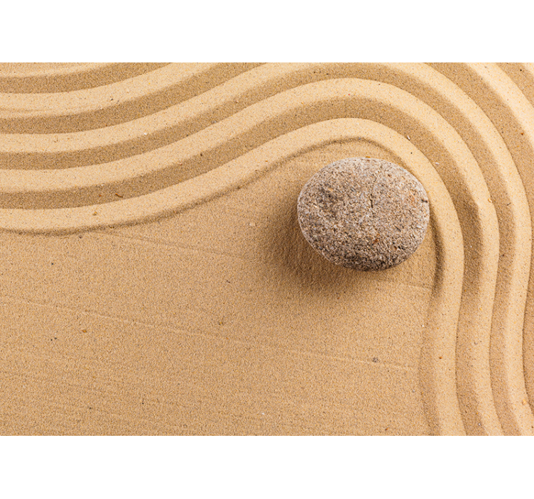 Roller blind beige textured zen sphere - TenStickers