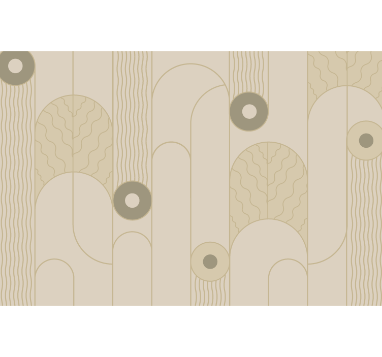 Roller blind beige with abstract beige lines - TenStickers