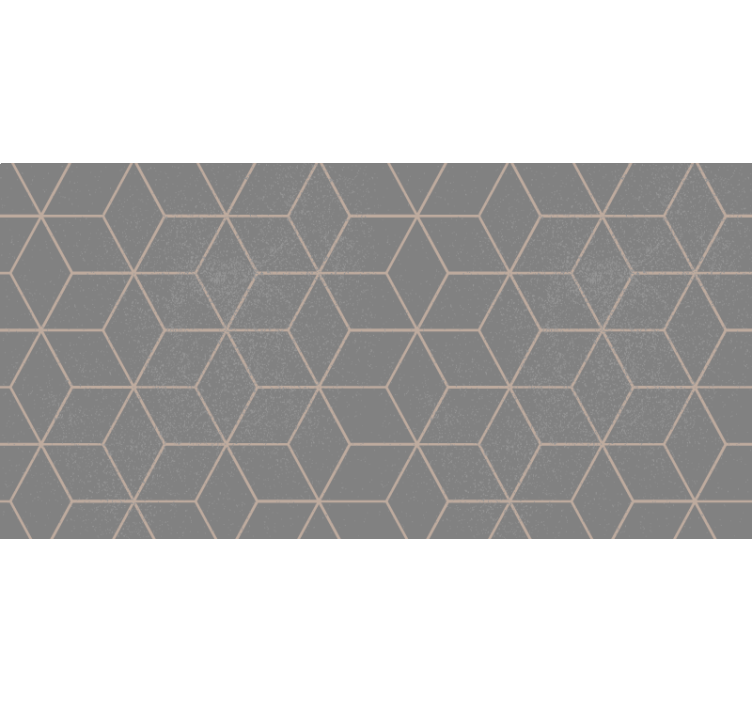 Blind grey geometric hexagon design - TenStickers