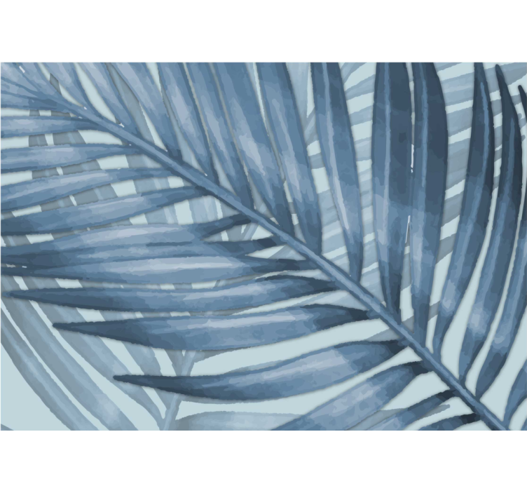 Blue blind with blue tropical leaf design - TenStickers