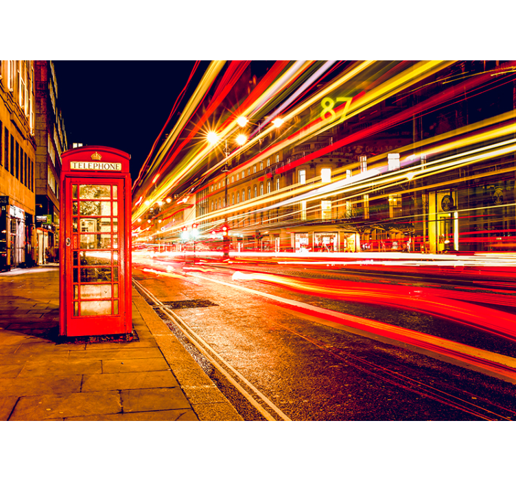 Blind red iconic london night - TenStickers