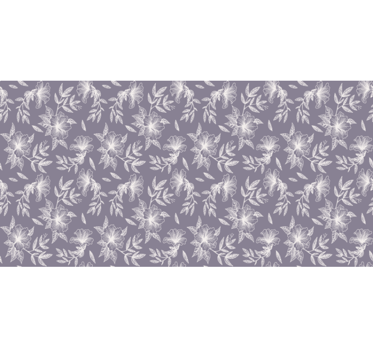 Roller blind purple lilac floral design - TenStickers