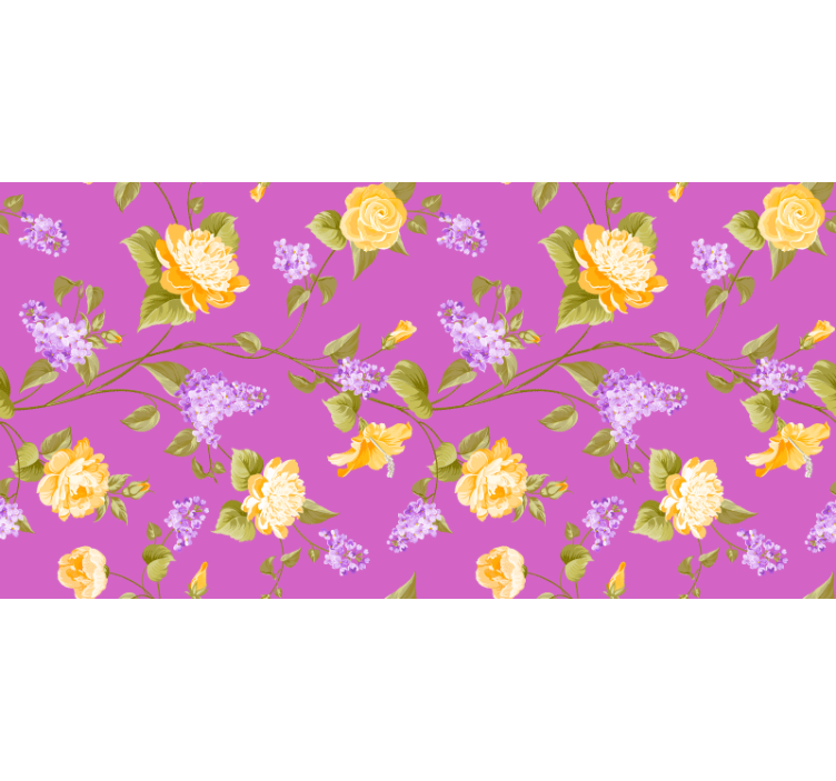 Roller blind purple floral blossom design - TenStickers