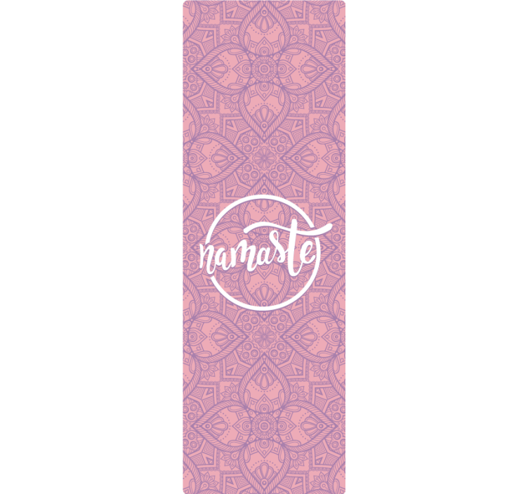 Roller blind purple namaste yoga design - TenStickers
