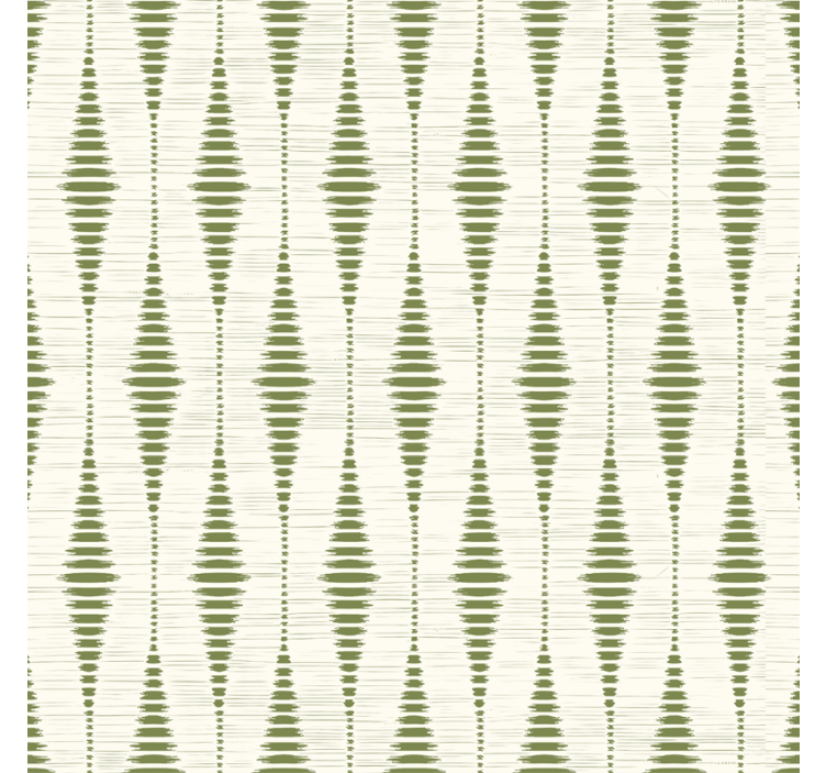 Modern blind in moss green rabaul ikat design - TenStickers