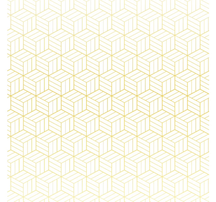 Modern blind gold foil geometric cubes - TenStickers