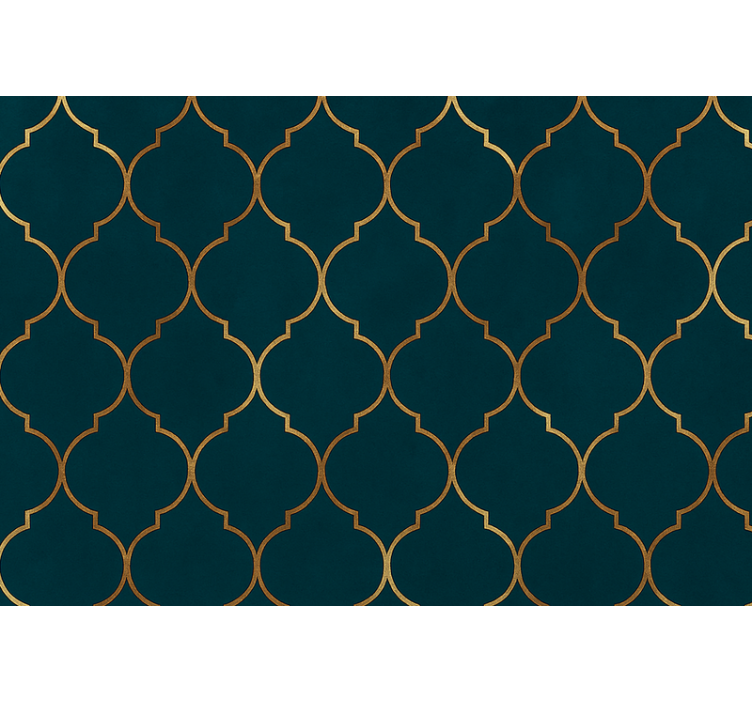 Modern blind in golden moroccan style - TenStickers