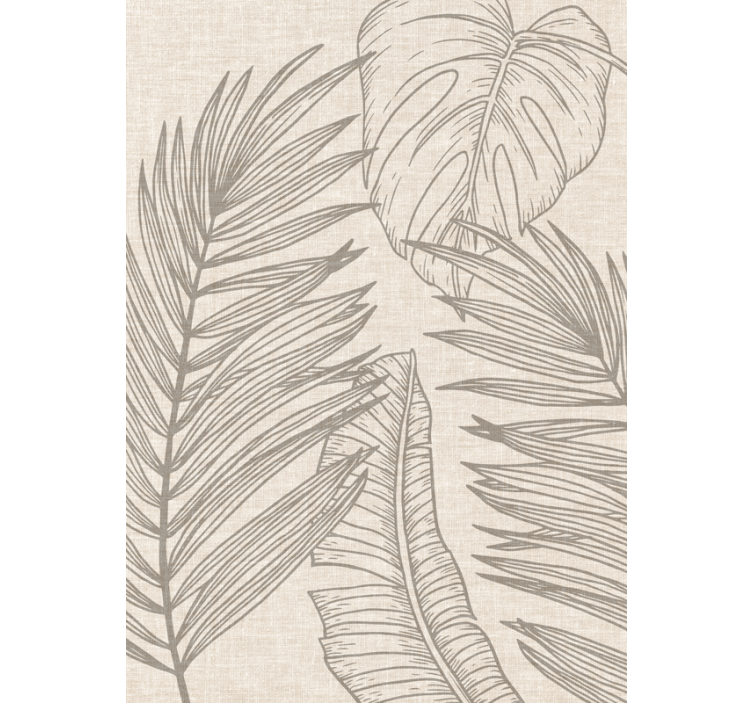 Roller blind beige tropical fabric effect - TenStickers