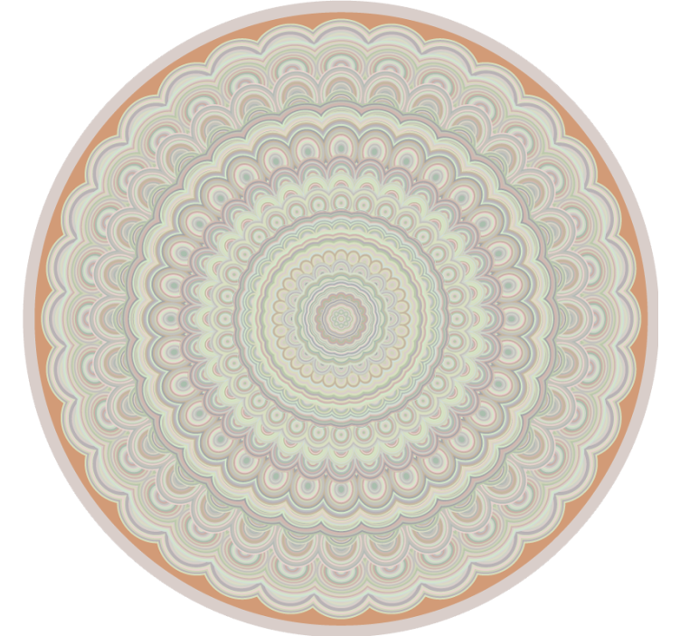 Roller blind beige circular beige mandala - TenStickers
