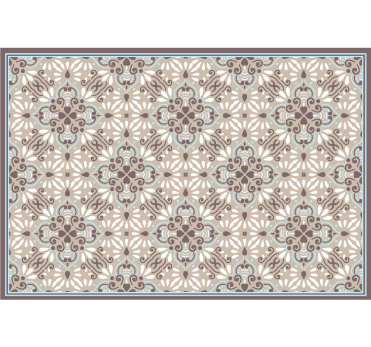 Roller blind beige beige white mosaic - TenStickers
