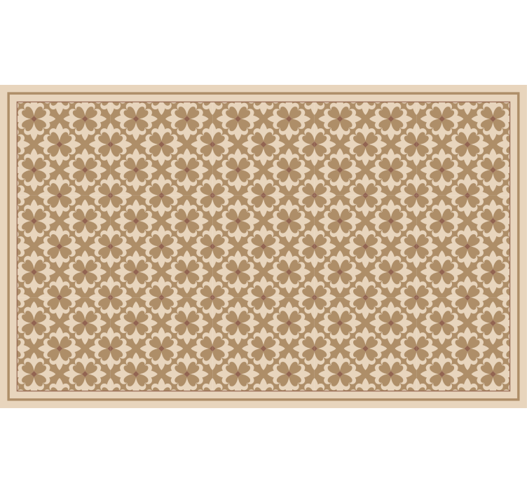 Roller blind beige with vintage beige squared pattern - TenStickers