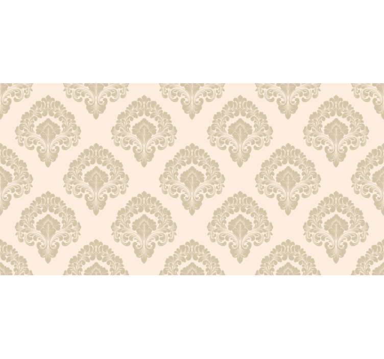 Roller blind beige french provincial gold floral design - TenStickers