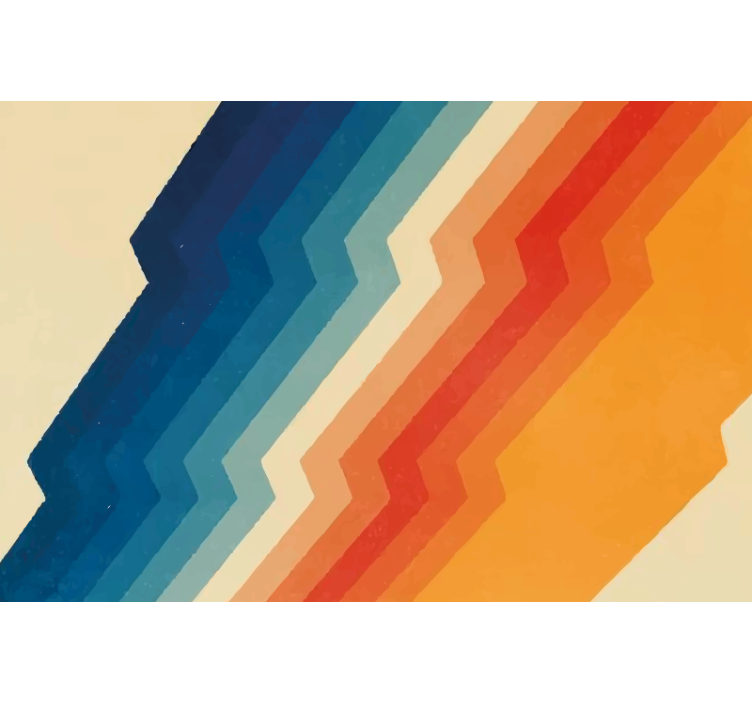 Roller blind beige with 70s lightning design - TenStickers