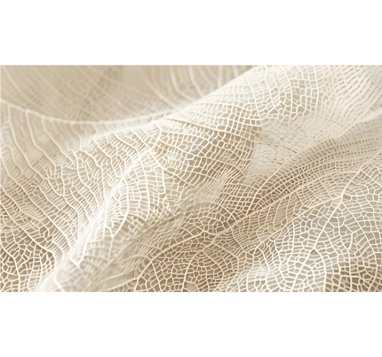 Roller blind beige minimalist leaves design - TenStickers