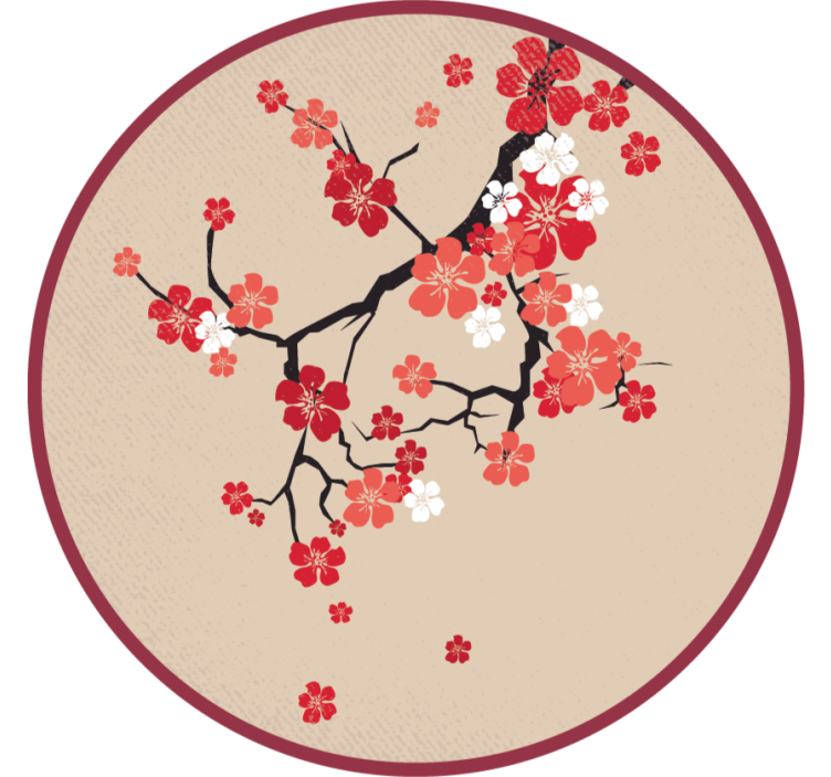 Roller blind beige inspired by korean nature - TenStickers