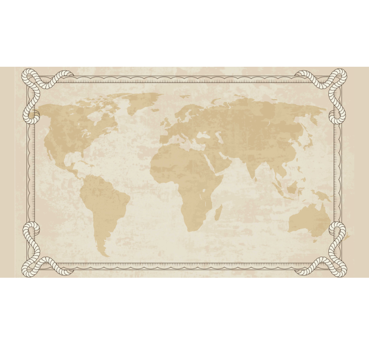 Roller blind beige vintage 1920s map design - TenStickers