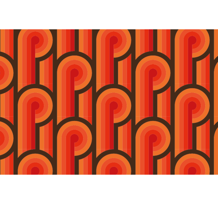 Bedroom blind in 70s orange knot design - TenStickers