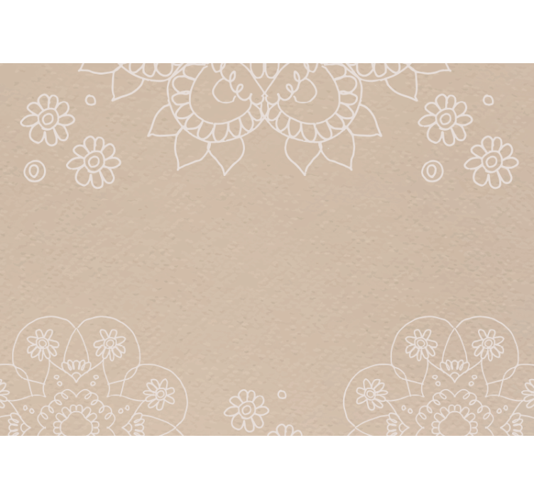 Roller blind beige india mandala design - TenStickers