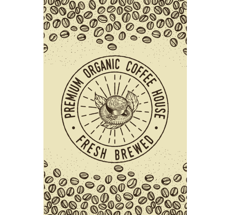 Premium Organic Coffee House blinds in a kitchen - TenStickers