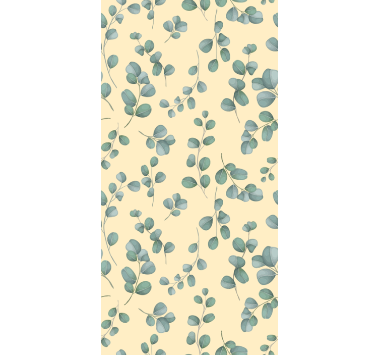 Eucalyptus Leaf Pattern blind flowers - TenStickers
