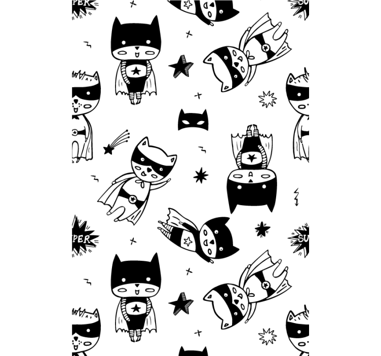Superhero Cartoon Sketch blind kids - TenStickers