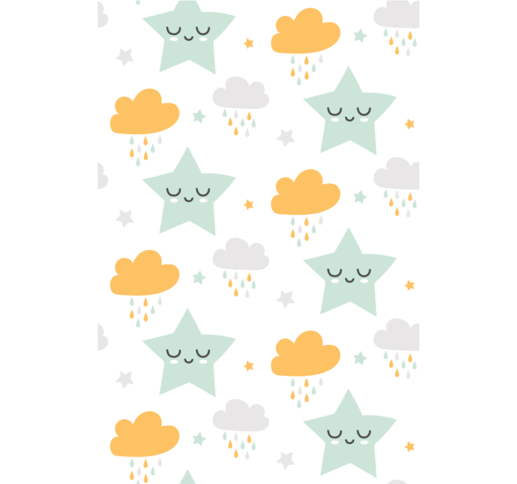 Sleepy Clouds Pattern roller blind nursery - TenStickers