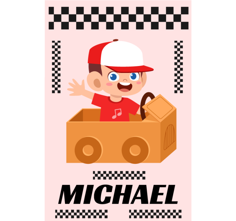 Animated Racing Adventure custom roller blind - TenStickers