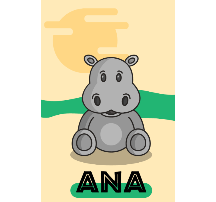 Customizable Hippo more animal blind - TenStickers
