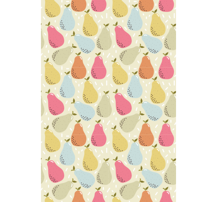 Patterned Pear Illustration blind fruit - TenStickers
