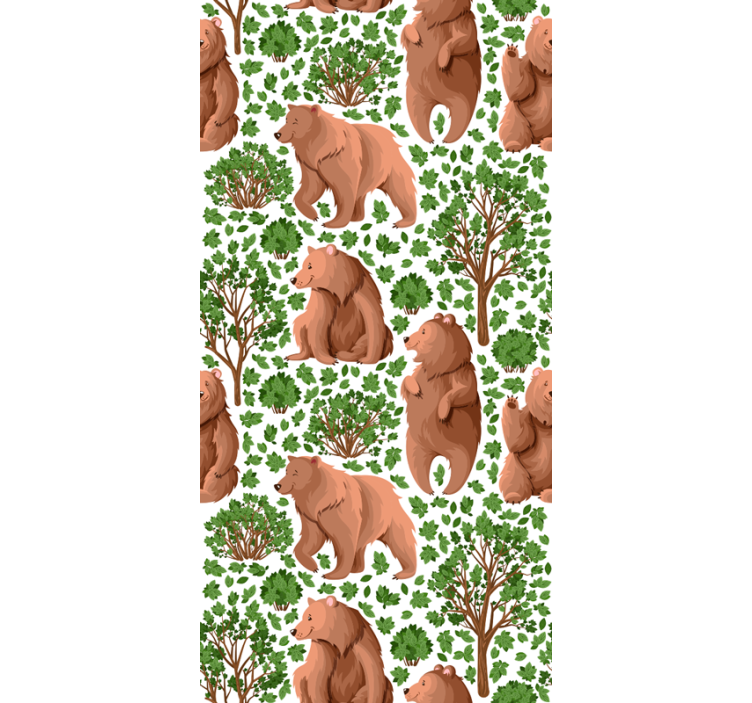 Bear Forest Pattern animal blind - TenStickers