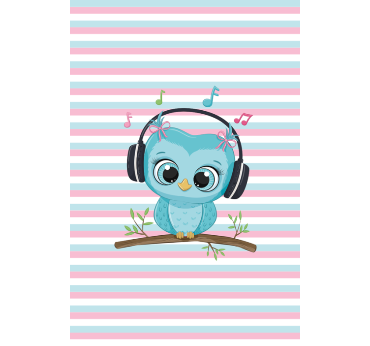 Musical Owl Illustration animal blind - TenStickers