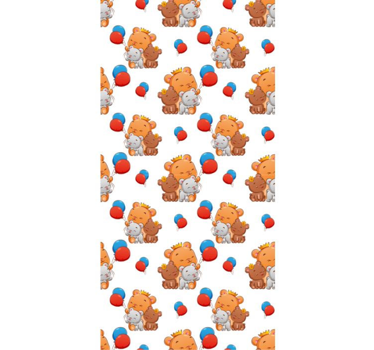 Friendly Bears Pattern roller blind nursery - TenStickers
