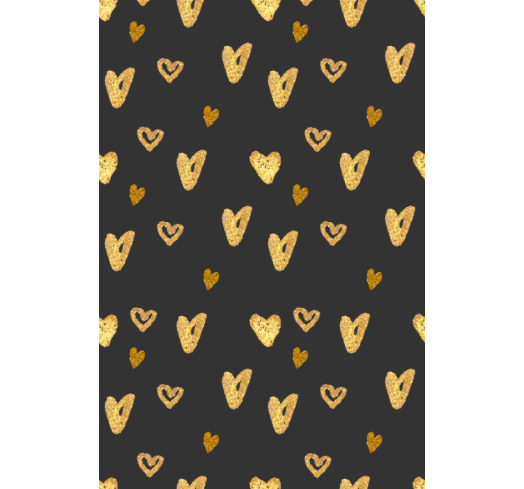 Golden Heart Pattern romantic blind - TenStickers