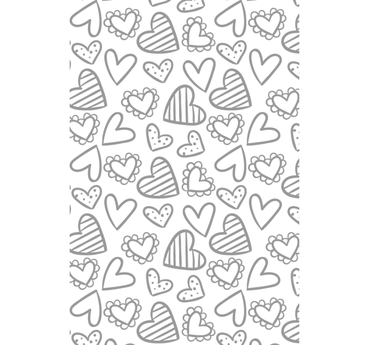 Heart Sketches Pattern romantic blind - TenStickers