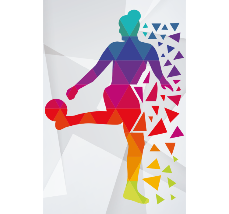 Geometric Soccer Player sports blind - TenStickers