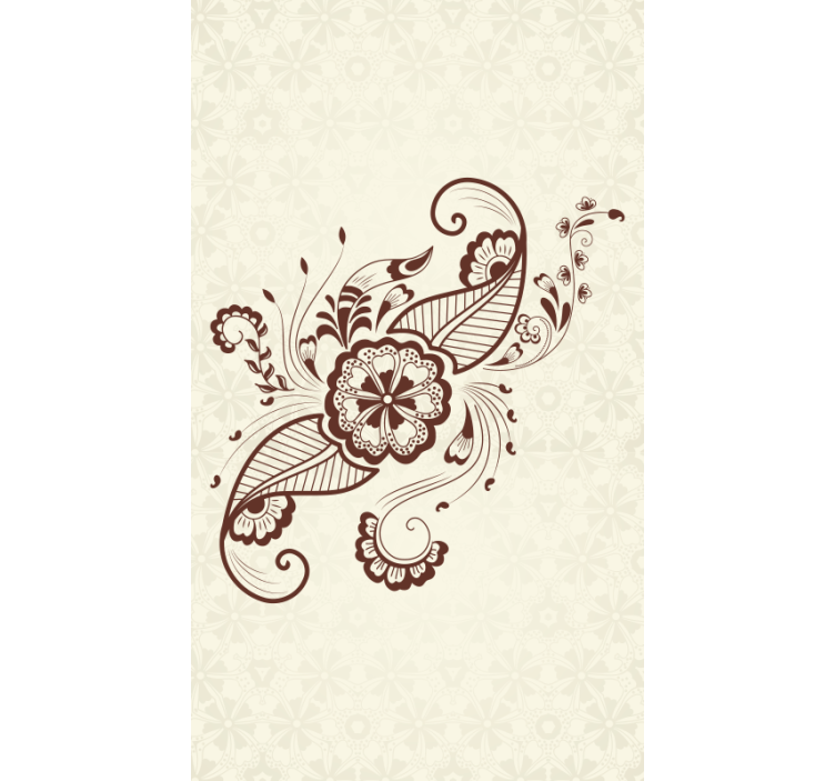 Detailed Botanical Emblem floral blind - TenStickers