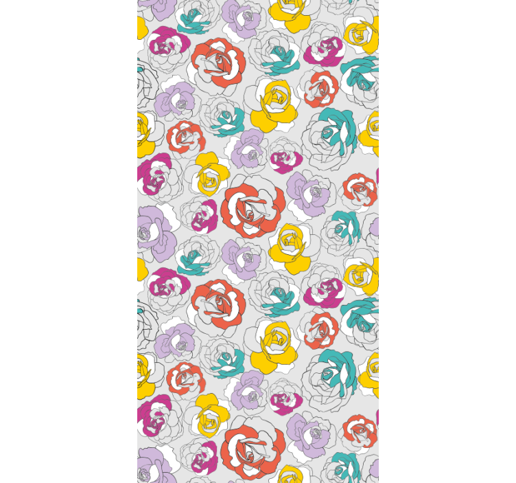 Colorful Rose Pattern floral blind - TenStickers